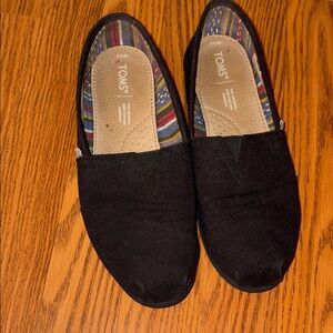 TOMS  Black Canvas Slip-Ons Alpargata